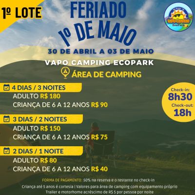 1 de Maio área d camping